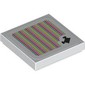 Tile 2 x 2 with Engine and Barcode Print (Sticker)