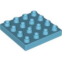 LEGO part 14721 Duplo Plate 4 x 4 in Medium Azure