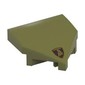 Slope Curved 2 x 2 with Stud Notches with Lamborghini Bull print