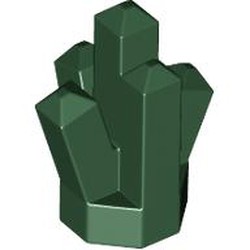 LEGO part 30385 Rock 1 x 1 Crystal 5 Point in Earth Green/ Dark Green