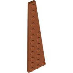 LEGO part 47398 Wedge Plate 12 x 3 Right in Dark Orange