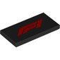 Tile 2 x 4 with Red F1 Logo print