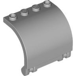 LEGO part 18910 Hinge Panel 3 x 4 x 3 Curved in Medium Stone Grey/ Light Bluish Gray