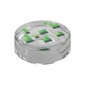 Tile Round 1 x 1 with Green / Dark Green Pixelated Wheat Seeds print