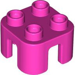 LEGO part 65273 Duplo Chair with no Back / Stool in Bright Purple/ Dark Pink