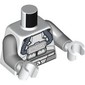 Torso, Clone Pilot Suit, Sand Blue Hoses print, Light Bluish Gray Arms, White Hands
