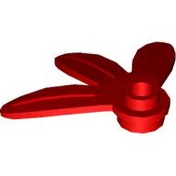 LEGO part 7264 Plant, Round 3 x 3 - 3 Leaves in Bright Red/ Red