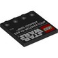 Plate Special 4 x 4 with Studs on One Edge with 'LEGO STAR WARS ACCLAMATOR-CLASS ASSAULT SHIP' print