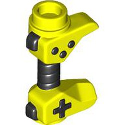 LEGO part 65080pat0001 Game Controller / Weapon Hilt with Black Buttons in Vibrant Yellow