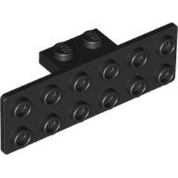 LEGO part 6970 Bracket 1 x 2 - 2 x 6 in Black