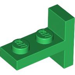 LEGO part 4585 Bracket 1 x 2 with 1 x 2 Vertical Studs in Dark Green/ Green