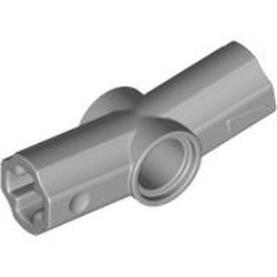 LEGO part 4450 Technic Axle and Pin Connector Angled #7 - 168.75° in Medium Stone Grey/ Light Bluish Gray