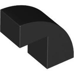 LEGO part 5907 Brick Curved 1 x 2 x 1 2/3 with 1 Cutout in Black