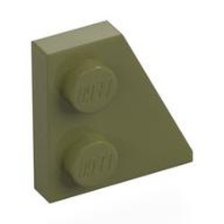LEGO part 24307 Wedge Plate 2 x 2 Right in Olive Green