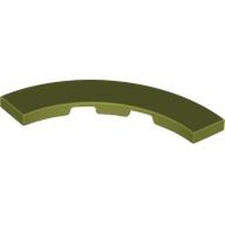 LEGO part 27507 Tile 4 x 4 Curved, Macaroni in Olive Green