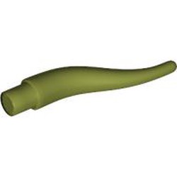 LEGO part 13564 Animal Body Part, Horn (Cattle) / Tentacle / Vine / Branch / Tongue - Long in Olive Green