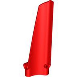 LEGO part 5741 Technic Panel Fairing Long Smooth Inverted, Side A #40 in Bright Red/ Red