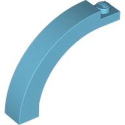 LEGO part 5845 Brick Arch 1 x 5 x 3 1/3 Curved Top in Medium Azure