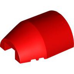 LEGO part 92832 Aircraft Fuselage Curved Forward 6 x 7 x 2 2/3 Top in Bright Red/ Red