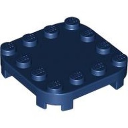 LEGO part 66792 Plate Round Corners 4 x 4 x 2/3 Circle with Reduced Knobs in Earth Blue/ Dark Blue