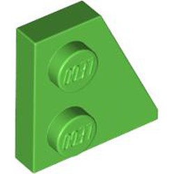 LEGO part 24307 Wedge Plate 2 x 2 Right in Bright Green