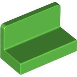 LEGO part 4865b Panel 1 x 2 x 1 [Rounded Corners] in Bright Green