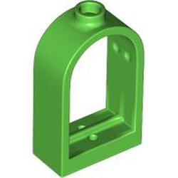 LEGO part 30044 Window 1 x 2 x 2 2/3 with Rounded Top in Bright Green