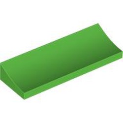 LEGO part 6806 Slope Curved 2 x 6 Inverted in Bright Green