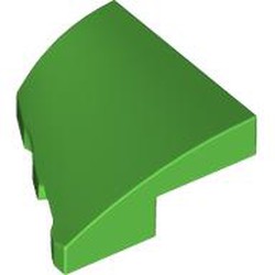 LEGO part 5093 Slope Curved 2 x 2 with Stud Notch Right in Bright Green