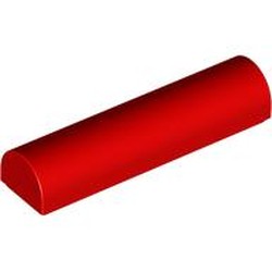 LEGO part 79756 Brick Curved 1 x 4 x 2/3 Double, No Studs in Bright Red/ Red