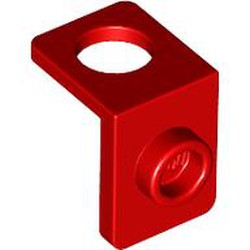 LEGO part 28974 MINI FIG. BACK PLATE W. KNOB in Bright Red/ Red