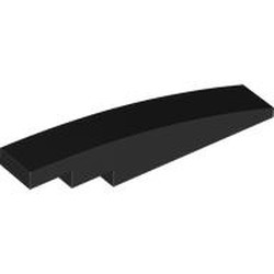 LEGO part 6801 Slope Curved 1 x 6 in Black