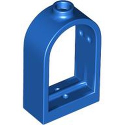 LEGO part 30044 Window 1 x 2 x 2 2/3 with Rounded Top in Bright Blue/ Blue