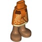Minidoll Hips and Mid-Length Skirt with Tan Decorations, Medium Nougat Bare Feet print