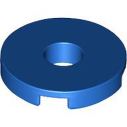 LEGO part 15535 Tile Round 2 x 2 with Hole in Bright Blue/ Blue