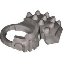 LEGO part 7310 Minifig Neckwear Shoulder Armor, Breathing Mask, Spikes in Silver Metallic/ Flat Silver