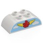 Duplo Brick 2 x 4 Curved Top with Yellow Wings, Red Bunny on Blue Sky print