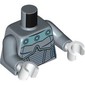 Torso Armor, Silver and Metal Green Panels print, Sand Blue Arms, White Hands