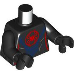 LEGO part 973c03h03pr0098 Torso, Black Arms and Hands with print in Black