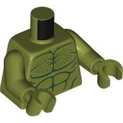 LEGO part 973c20h20pr0002 Torso, Olive Green Arms and Hands with print in Olive Green