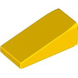 LEGO part 5404 Slope 18° 2 x 1 x 2/3 in Bright Yellow/ Yellow