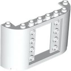 LEGO part 7323 Panel 2 x 8 x 4 with Curved Sides in White