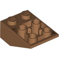 LEGO part 3747b Slope Inverted 33° 3 x 2 [Connections between Studs] in Medium Nougat