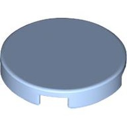 LEGO part 14769 Tile Round 2 x 2 with Bottom Stud Holder in Light Royal Blue/ Bright Light Blue