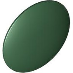 LEGO part 75902 Shield Round Bowed [Plain] in Earth Green/ Dark Green