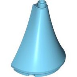 LEGO part 98238 Duplo Building Roof Spire Half 4.5 x 2 x 4 in Medium Azure