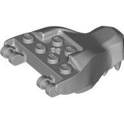 LEGO part 72362 Creature Body Part, Dragon Head Upper Jaw [PLAIN] in Medium Stone Grey/ Light Bluish Gray