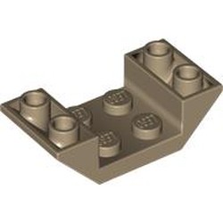 LEGO part 4871 Slope Inverted 45° 4 x 2 Double in Sand Yellow/ Dark Tan