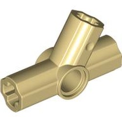 LEGO part 7329 Technic Axle and Pin Connector Angled Triple - 60° in Brick Yellow/ Tan