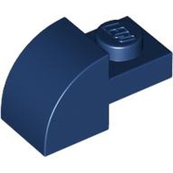 LEGO part 5841 Brick Curved 1 x 2 x 1 with Curved Top in Earth Blue/ Dark Blue